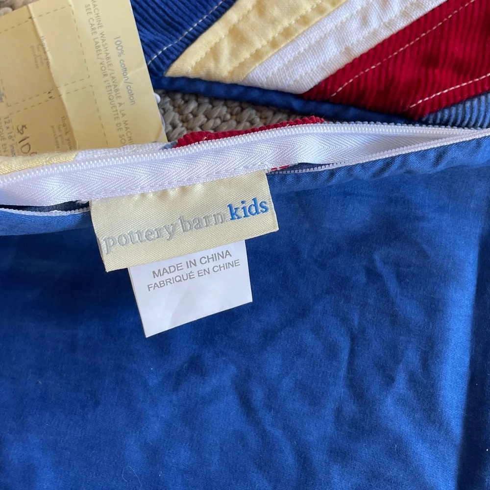 Pottery Barn Kids Aiden Corduroy sham 12x16” new with tags vintage set of 2